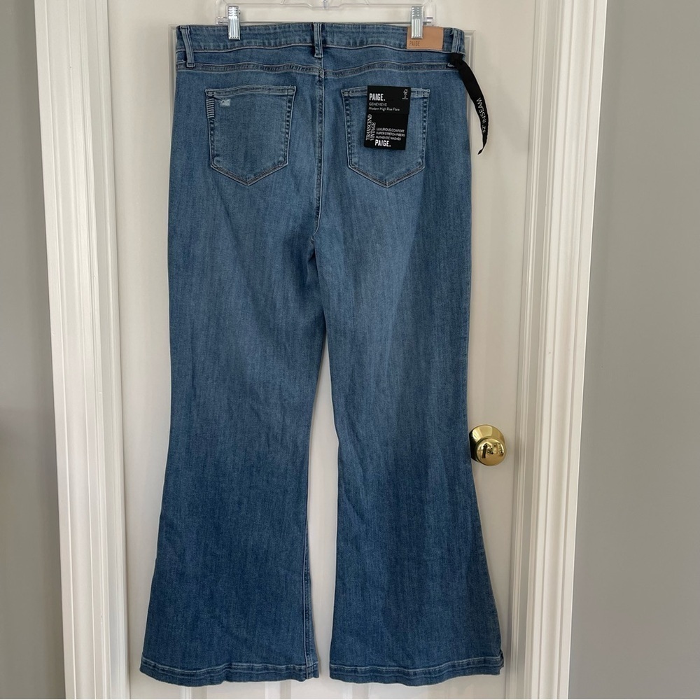Paige Genevieve Modern High Rise Flare Jeans Size 34 Perspective - Picture 4 of 14